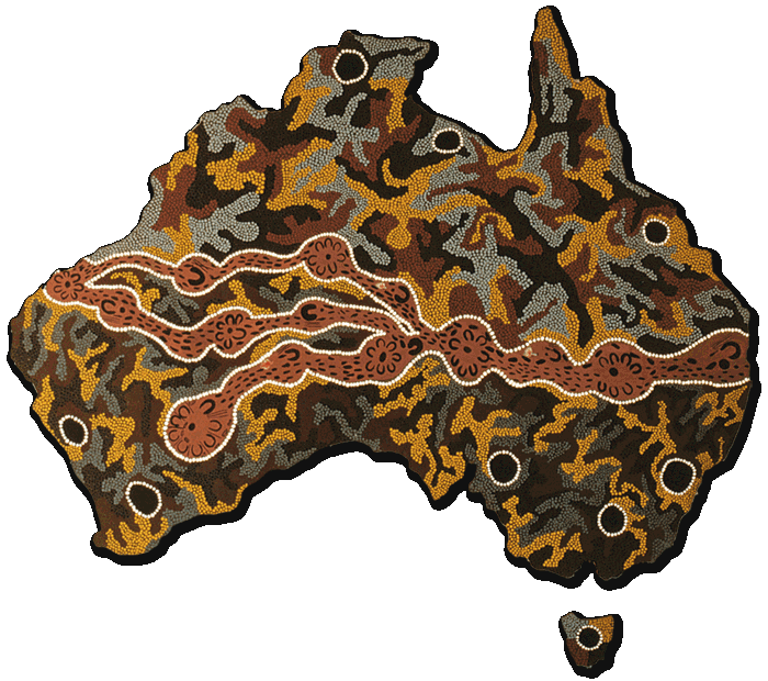 Painting of Seven Sisters Songline by Josephine Mick, Pipalyatjara, 1994